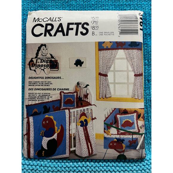 McCalls Sewing pattern 3761 baby quilt Nursery dinosaur - Picture 1 of 9